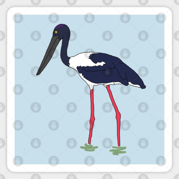 Colored Stork Sticker by wanungara